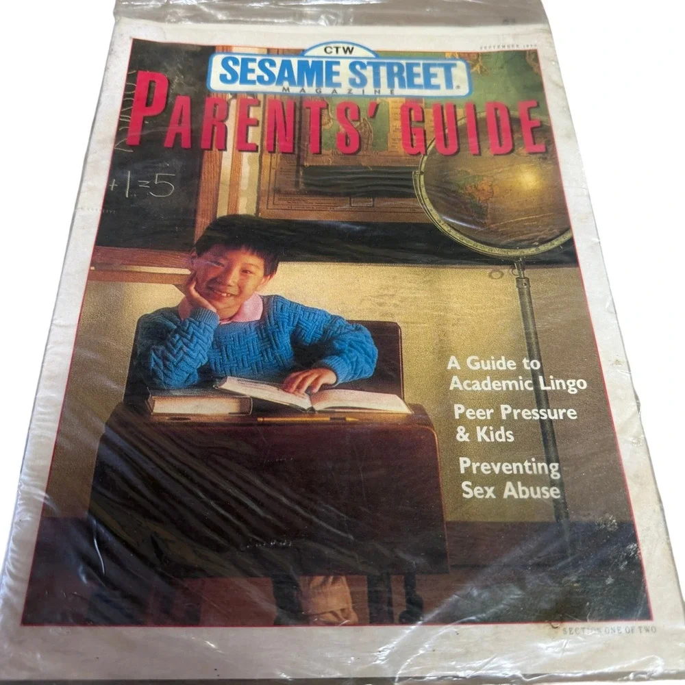 Sesame Street Magazine Vtg September 1990 Back to School Ernie Retro Kids NOS